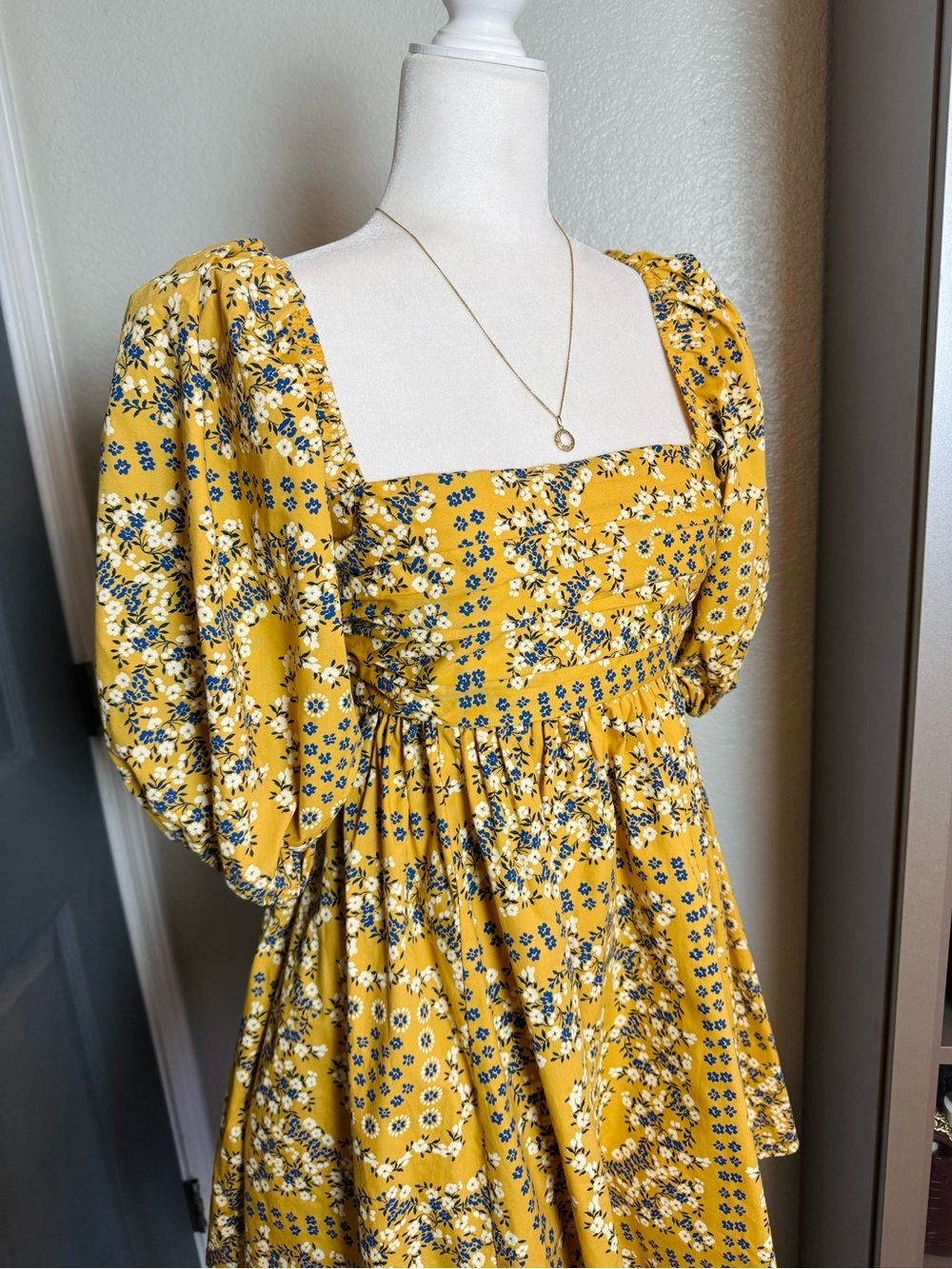 ON HOLD Abercrombie & Fitch Yellow Floral Mini Dress - Picture 2 of 7